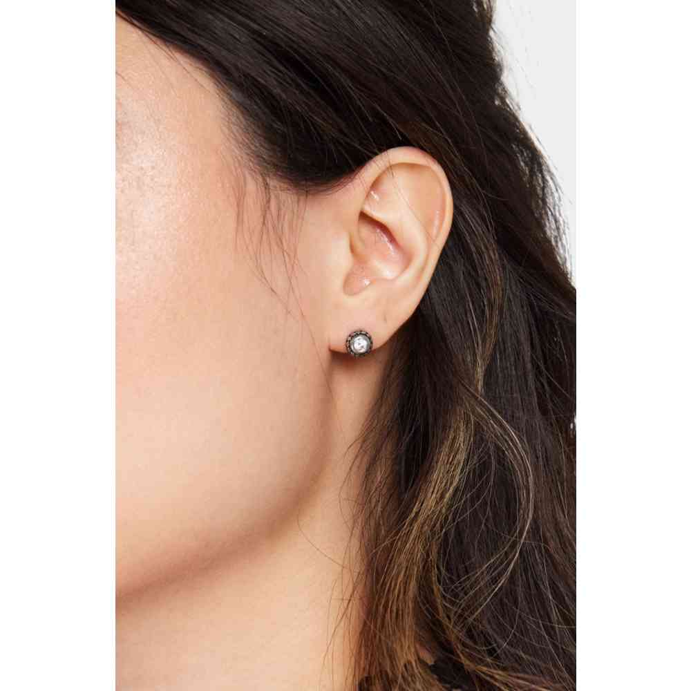 Jawbreaker - Crystal And Star Stud oorbellen - Zilverkleurig